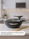 Life Smile 28cm Granite Nonstick Wok Pan with Lid (4.4L) &ndash; Induction Base