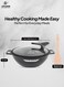 Life Smile 32cm Granite Nonstick Wok Pan with Lid (6.1L) &ndash; Induction Base