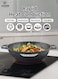 Life Smile 32cm Granite Nonstick Wok Pan with Lid (6.1L) &ndash; Induction Base