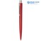 UMA LUMOS GUM Metal Retractable Ballpoint Pen   Soft-Touch Housing, Matt Chrome Clip   Red