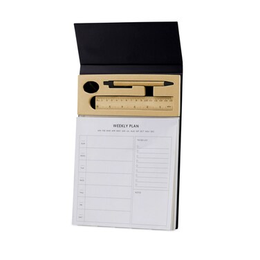 ACERRA A4 Weekly Desk Planner   54 Tearaway Sheets + 16 Dotted Pages, PU Cover, 21&times;29cm