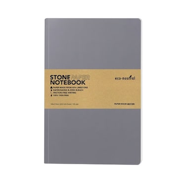 NEYA Stone Paper Notebook   100% Tree-Free, 64 Sheets 140gsm   Grey