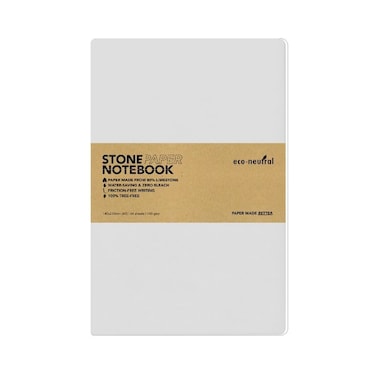NEYA Stone Paper Notebook   100% Tree-Free, 64 Sheets 140gsm   White