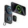 ROTTERDAM - @memorii&reg; 10,000mAh Universal Wireless Powerbank with inbuilt cables - Black