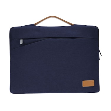 SALCEA - Santhome&reg; 15" Laptop Sleeve - Navy Blue/Tan