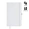 BARON Santhome A5 Hardcover Notebook   288 Pages 80gsm, Pen Holder + Bookmark   White