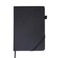FAROE Santhome A5 PU Hardcover Notebook   96 Sheets 80gsm, Pen Loop + Inner Pocket   Black