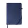 FAROE Santhome A5 PU Hardcover Notebook   96 Sheets 80gsm, Pen Loop + Inner Pocket   Navy Blue