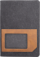 ADANA Santhome Recycled Canvas A5 Notebook   160 Pages 70gsm, PU Pocket + Card Slots   Black