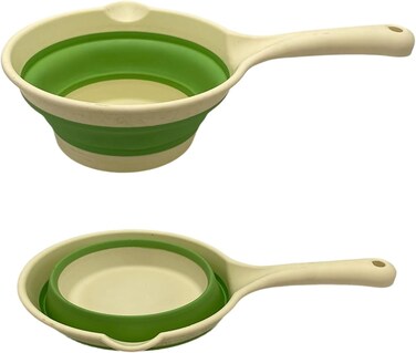 Limitless Folding Water Scoop Thickened Anti-skid Long Handle Foldable Ladle - Household Water Ladle for Bucket with Handle Durable Kitchen Gadget Supplies Tools (Green)