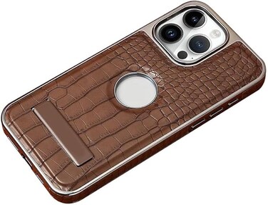 Limitless Leather Case for iPhone 14 Pro Max, Slim Fit Back Protector, Premium Soft Grip Luxury Leather Cover, Anti-Scratch Phone Back Case with Logo Cutouts, Shockproof Fall Protection, Dark Brown