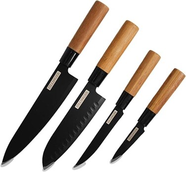Limitless Knife Set 4-Piece Kitchen - Stainless Steel &amp; Ergonomic Handles Knife Set for Kitchen - Chef Knives Set Suitable for Professionals &amp; Home Cooks, Ideal for Vegetables, Meats