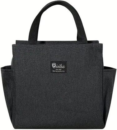 Limitless Lunch Bag with Shoulder Strap, Tote Cooler Insulated Lunch Box for Women and Men, Leakproof Reusable, Stylish Large Capacity Lunch for School, Work, Picnic, Travel and Outdoor (Black)