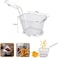 Limitless 4PC Square Fry Basket for French Fries and Snacks, Stainless Steel Food Strainer for Effortlessly Draining Excess Oil, Ideal for Cooking and Serving Colander (Assorted Color)