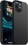 Muzz iPhone 15 Case 6.1 Inch, Slim Liquid Silicone 3 Layers Full Covered Soft Gel Rubber Phone Case Protective Cover, Black (iPhone 15)