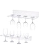 AHANDMAKER 2 Pack Acrylic Wine Glass Holders Wall Mounted, Clear Wine Glasses Display Rack, Champagne Wall Holder, Under Cabinet Wine Glass Storage Shelves, for Kitchen Bar Restaurant