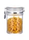 IVOOBR 50 oz Reinforced Medium Acrylic Canister with Locking Clamp, Airtight Flip Jar   Food Storage Container for Flour, Sugar, Coffee, Candy, Cookie etc
