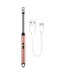 Electric BBQ Lighter 360 Degree Windproof Flameless Flexible Neck Long USB Type-C Rechargeable Electric Candle Arc Lighter With LED Battery Display Rose Pink
