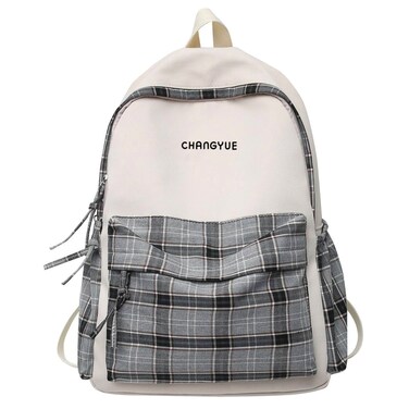 Flaneur Classic Biege Textile Backpack for Students