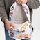 Flaneur White Stylish Durable Backpack with Colorful Print and Multiple Compartments