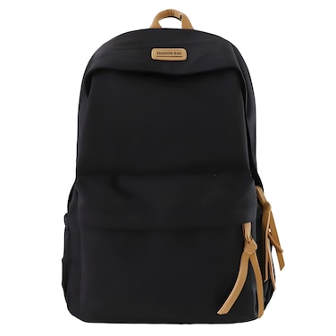 Flaneur Black Versatile Durable Backpack for Students with Water-Repellent