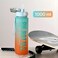 Flaneur Portable Leak-Proof 1000ml Gradient Sports Water Bottle with Handle and Secure Lock