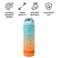 Flaneur Portable Leak-Proof 1000ml Gradient Sports Water Bottle with Handle and Secure Lock