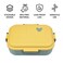 Flaneur Yellow and Green 1200ml Lunch Box with Cute Heart Design 22*16.5*6.9