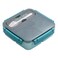 Flaneur Square Lunch Box with Cutlery and Transparent Lid 1200ml 21*21*6.2