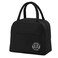 Flaneur Black Insulated Lunch Bag with Handles and Front Pocket - Large Capacity