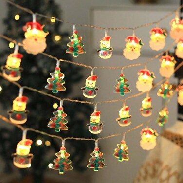 Zafaa Home Santa Claus LED String Lights &ndash; 6m with 40 Warm LEDs for Vibrant Indoor and Outdoor Holiday Displays