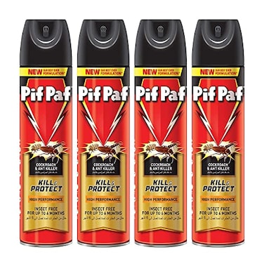 PIF PAF Power Guard Crawling Insect Killer, 4 X 400ml