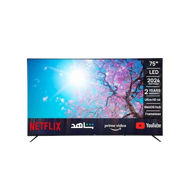 General Gold 75" Smart TV 4K UHD, WebOS Hub, Frameless Design, Voice Recognition, Bluetooth, Netflix, YouTube, Prime Video