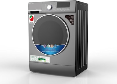 General Gold Front Loading Washing Machine 7KG, 1200 RPM 16 Programs, Inox