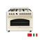 General Gold Retro Gas Cooker 90&times;60 cm &ndash; 6 Burners, Vintage Look, Oven &amp; Grill