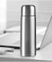 Bisbell Stainless Steel Vacuum Bottle - 500ml Double Wall Insulated Water Bottle for Hot &amp; Cold Drinks, Leakproof &amp; BPA-Free Thermos Flask for Gym, Travel, and Office, Brushed Silver,BB1237