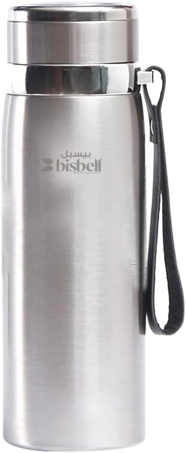 Bisbell Bottle Sport Stainless Steel Vacuum Flask, 1000ml, Double Wall Insulated, Hot and Cold, Silver,BB2640