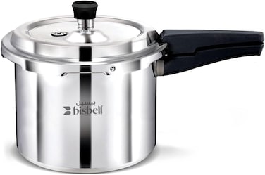 Bisbell Aluminium Pressure Cooker 3 Litre   طنجرة ضغط صغيرة ٣ لتر   Compact &amp; Fast Cooking   ISI Certified with 2-Year Warranty   UAE