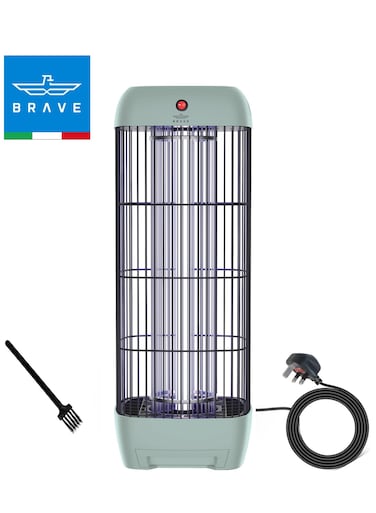 Brave Electric Mosquito Killer Bug Zapper with 15W UV Lamp, Powerful Indoor &amp; Outdoor Insect Trap, Quiet, Safe, and Effective for Home, Kitchen, Patio, and Commercial Use (GREEN BIK-04)
