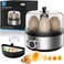 Smart Electric Egg Boiler &amp; Cooker   7 Egg Capacity with 400W Rapid Steam   Precision Rotary Timer Dial with Auto Shut Off &amp; Ding Alert - Steamed Custard Bowl, Measuring Cup &amp; Piercer