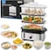 Smartcook 3-Tier Electric Food Steamer and Egg Cooker   950W Rapid Steam Generator   9L Large Capacity Stackable Baskets for Veggies, Meat, Baby Food &amp; Bottle Sterilizer - Auto Shut-Off