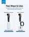 Electric Portable Bidet Sprayer   Handheld Travel Toilet Shattaf with Smart Battery Display &amp; 2 Pressure Modes   IPX6 Waterproof Rechargeable Personal Hygiene Washer for Travel - Black