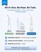 Electric Portable Bidet 320ml   High Pressure Travel Shattaf & Camping Bidet Almusafir   3 Modes Rechargeable Shataf Sprayer with 180° Wand, IPX7 Waterproof, Personal Washer - White