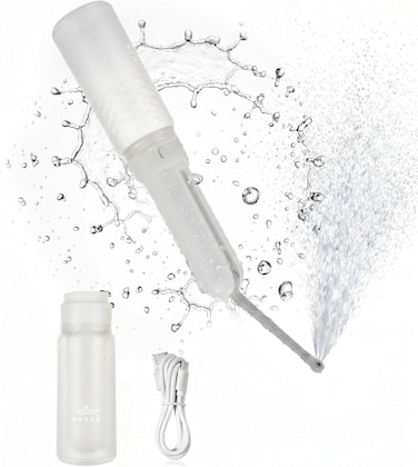 Electric Portable Bidet 320ml   High Pressure Travel Shattaf & Camping Bidet Almusafir   3 Modes Rechargeable Shataf Sprayer with 180° Wand, IPX7 Waterproof, Personal Washer - White