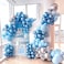 Light Blue Latex Party Balloons, Helium Quality for Birthday Graduation Bridal Baby Shower Gender Reveal Pink Princess Party Decorations (with Blue Ribbon) 100PCS