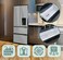 ثلاجة وفريزر قائمة بذاتها CM-575WD VCM INOX 91 سم - سعة 539 لتر، لون فضي، مزودة بموزع مياه