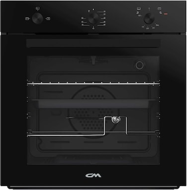 CM METRO 60CM Built-in Gas Oven, 72L Capacity, Gas Oven &amp; Grill, 4 Functions, Rotisserie, Auto Ignition, Thermostatic Control, FFD, Double Glass Door, A Energy Class, 1 Grid &amp; 1 Deep Tray Included
