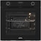 CM MILANO NERO 60CM Built-In Electric Oven, 74L Capacity, Mechanical Control with Digital Timer, 8 Functions, A+ Energy Class, Black Tempered Glass &amp; Stainless Steel, 2300W-2730W - Black Glass