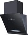 CM VARIETY 90cm Wall Mounted Range Hood &ndash; Black Glass Hood with Touch Screen Control &amp; Charcoal Filters