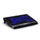 NCTS C519 Laptop Cooler pad, Fold-out legs,5 Quiet Cooling LED Fans, Fan and lighting control, multi-speed, adjustable wind speed for 17'' inch laptop and below,2 USB Ports,
